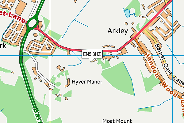 EN5 3HZ map - OS VectorMap District (Ordnance Survey) EN5 3HZ map - OS VectorMap District (Ordnance Survey)