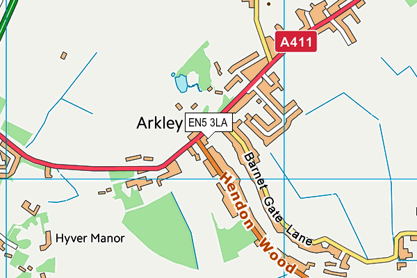 EN5 3LA map - OS VectorMap District (Ordnance Survey) EN5 3LA map - OS VectorMap District (Ordnance Survey)