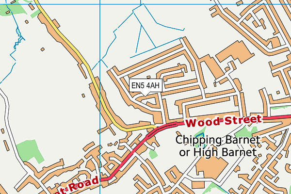EN5 4AH map - OS VectorMap District (Ordnance Survey) EN5 4AH map - OS VectorMap District (Ordnance Survey)