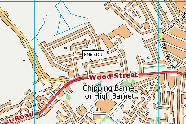 EN5 4DU map - OS VectorMap District (Ordnance Survey) EN5 4DU map - OS VectorMap District (Ordnance Survey)