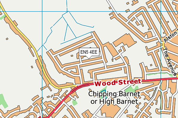 EN5 4EE map - OS VectorMap District (Ordnance Survey) EN5 4EE map - OS VectorMap District (Ordnance Survey)