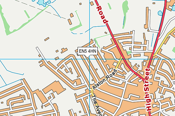 EN5 4HN map - OS VectorMap District (Ordnance Survey) EN5 4HN map - OS VectorMap District (Ordnance Survey)
