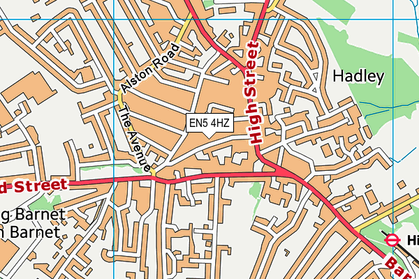 EN5 4HZ map - OS VectorMap District (Ordnance Survey) EN5 4HZ map - OS VectorMap District (Ordnance Survey)