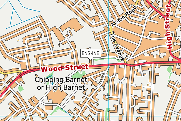 EN5 4NE map - OS VectorMap District (Ordnance Survey) EN5 4NE map - OS VectorMap District (Ordnance Survey)