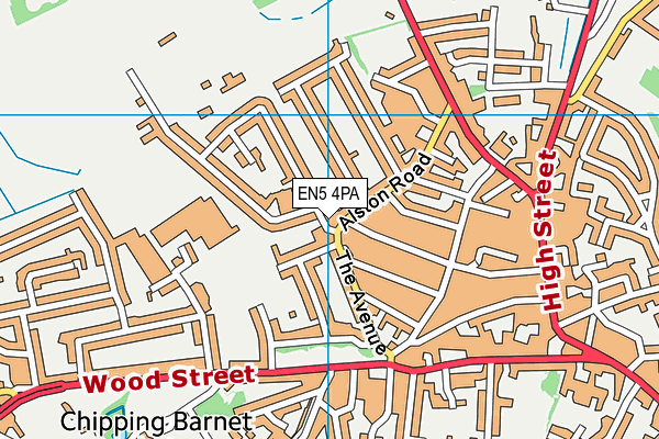 EN5 4PA map - OS VectorMap District (Ordnance Survey) EN5 4PA map - OS VectorMap District (Ordnance Survey)