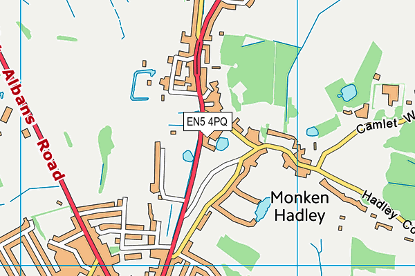 EN5 4PQ map - OS VectorMap District (Ordnance Survey) EN5 4PQ map - OS VectorMap District (Ordnance Survey)