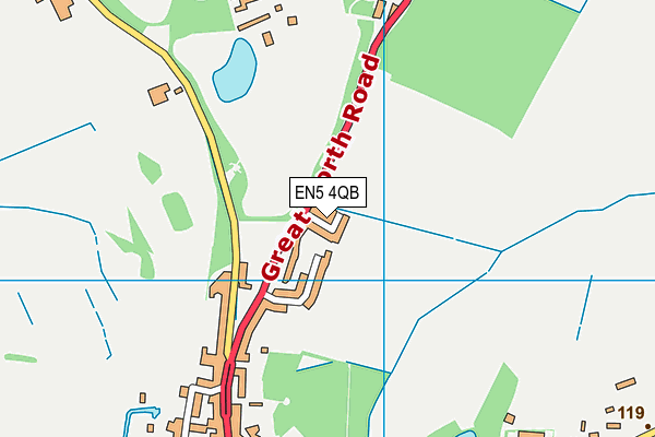 EN5 4QB map - OS VectorMap District (Ordnance Survey) EN5 4QB map - OS VectorMap District (Ordnance Survey)