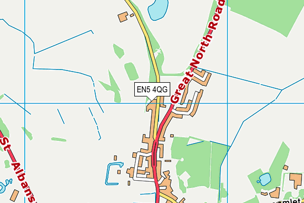 EN5 4QG map - OS VectorMap District (Ordnance Survey) EN5 4QG map - OS VectorMap District (Ordnance Survey)