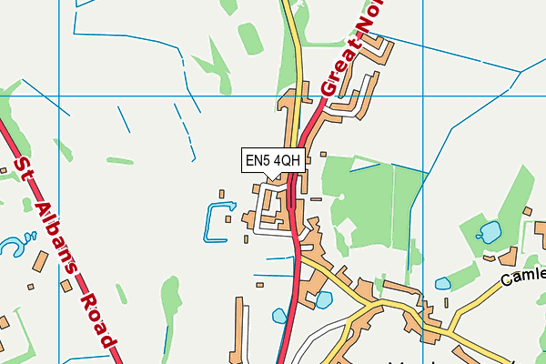 EN5 4QH map - OS VectorMap District (Ordnance Survey) EN5 4QH map - OS VectorMap District (Ordnance Survey)