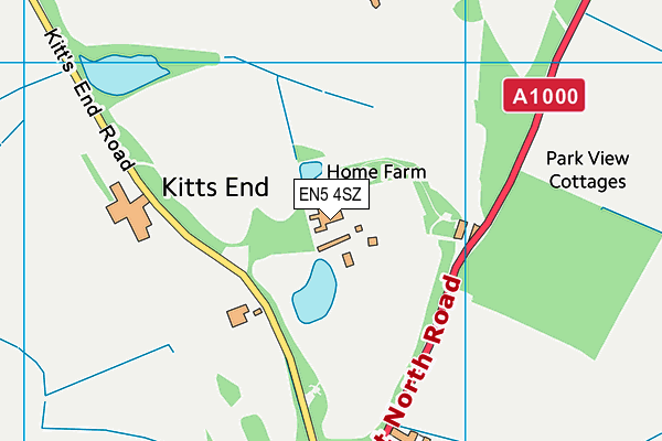 EN5 4SZ map - OS VectorMap District (Ordnance Survey) EN5 4SZ map - OS VectorMap District (Ordnance Survey)