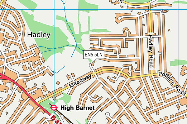 EN5 5LN map - OS VectorMap District (Ordnance Survey) EN5 5LN map - OS VectorMap District (Ordnance Survey)