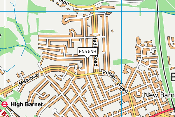 EN5 5NH map - OS VectorMap District (Ordnance Survey) EN5 5NH map - OS VectorMap District (Ordnance Survey)