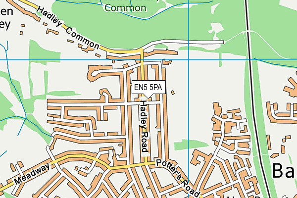 EN5 5PA map - OS VectorMap District (Ordnance Survey) EN5 5PA map - OS VectorMap District (Ordnance Survey)