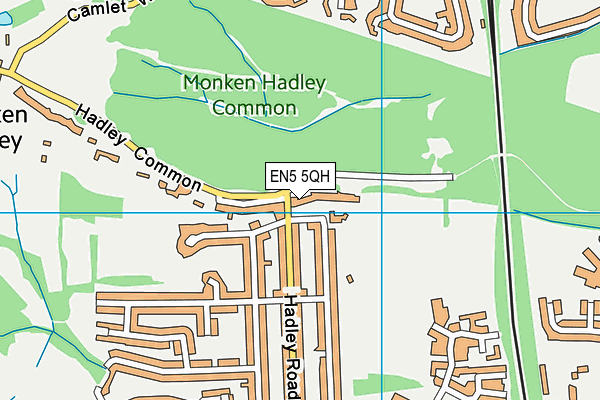 EN5 5QH map - OS VectorMap District (Ordnance Survey) EN5 5QH map - OS VectorMap District (Ordnance Survey)