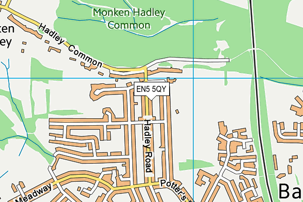EN5 5QY map - OS VectorMap District (Ordnance Survey) EN5 5QY map - OS VectorMap District (Ordnance Survey)