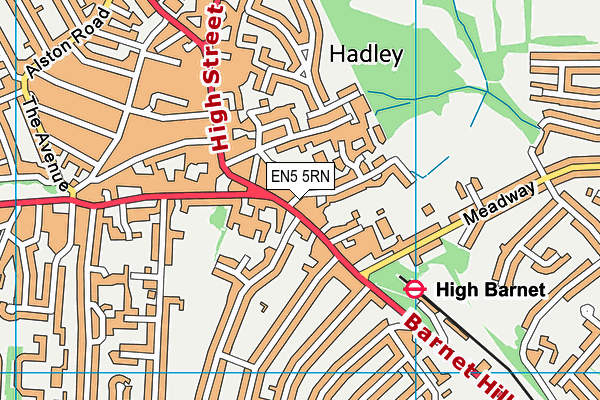 EN5 5RN map - OS VectorMap District (Ordnance Survey) EN5 5RN map - OS VectorMap District (Ordnance Survey)