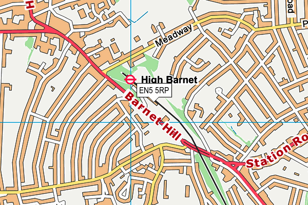 EN5 5RP map - OS VectorMap District (Ordnance Survey) EN5 5RP map - OS VectorMap District (Ordnance Survey)