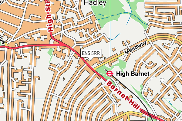 EN5 5RR map - OS VectorMap District (Ordnance Survey) EN5 5RR map - OS VectorMap District (Ordnance Survey)