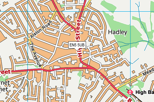 EN5 5UB map - OS VectorMap District (Ordnance Survey) EN5 5UB map - OS VectorMap District (Ordnance Survey)