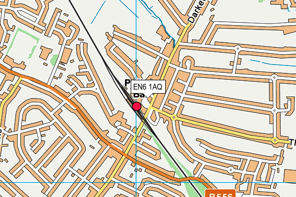 EN6 1AQ map - OS VectorMap District (Ordnance Survey) EN6 1AQ map - OS VectorMap District (Ordnance Survey)