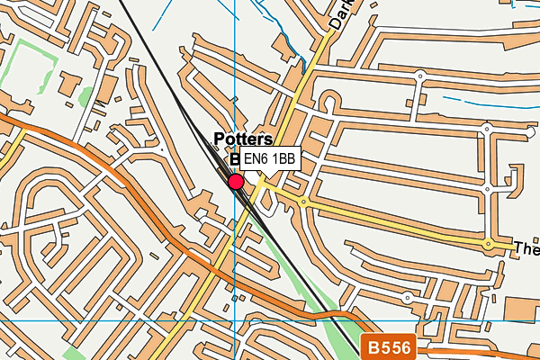 EN6 1BB map - OS VectorMap District (Ordnance Survey) EN6 1BB map - OS VectorMap District (Ordnance Survey)