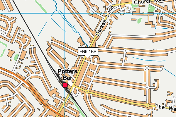 EN6 1BP map - OS VectorMap District (Ordnance Survey)