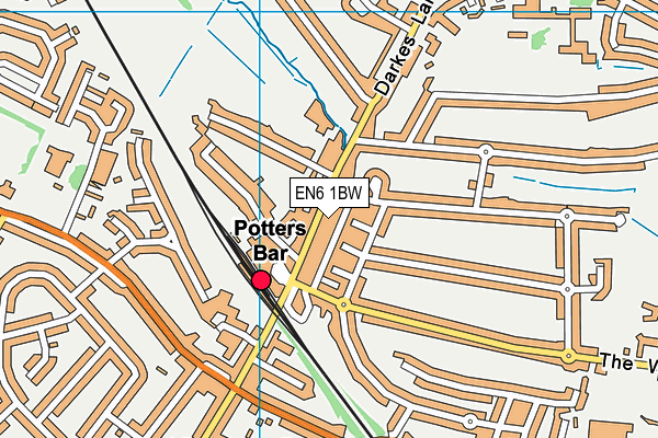 EN6 1BW map - OS VectorMap District (Ordnance Survey) EN6 1BW map - OS VectorMap District (Ordnance Survey)