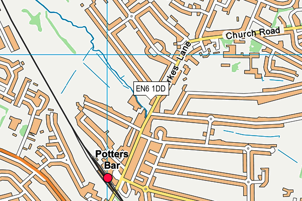 EN6 1DD map - OS VectorMap District (Ordnance Survey) EN6 1DD map - OS VectorMap District (Ordnance Survey)