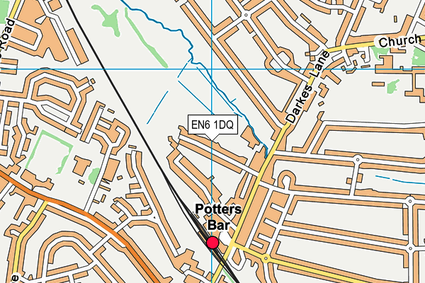 EN6 1DQ map - OS VectorMap District (Ordnance Survey) EN6 1DQ map - OS VectorMap District (Ordnance Survey)