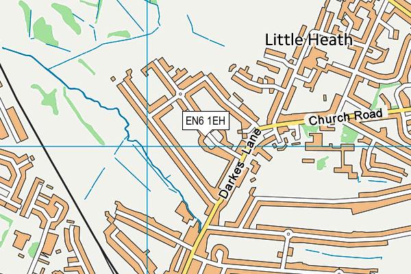 EN6 1EH map - OS VectorMap District (Ordnance Survey) EN6 1EH map - OS VectorMap District (Ordnance Survey)