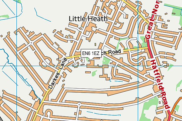 EN6 1EZ map - OS VectorMap District (Ordnance Survey) EN6 1EZ map - OS VectorMap District (Ordnance Survey)