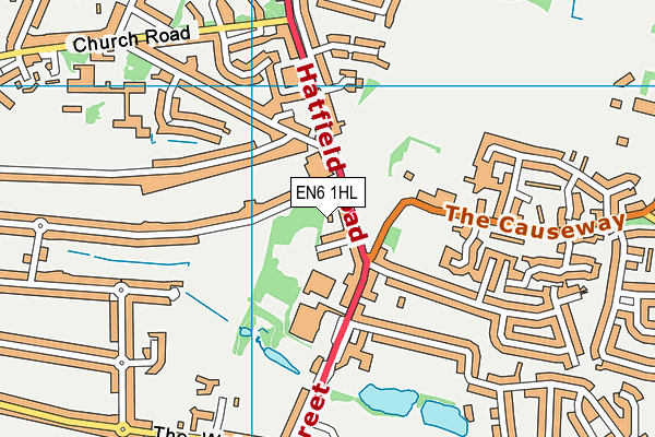 EN6 1HL map - OS VectorMap District (Ordnance Survey) EN6 1HL map - OS VectorMap District (Ordnance Survey)