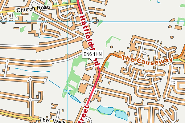 EN6 1HN map - OS VectorMap District (Ordnance Survey)