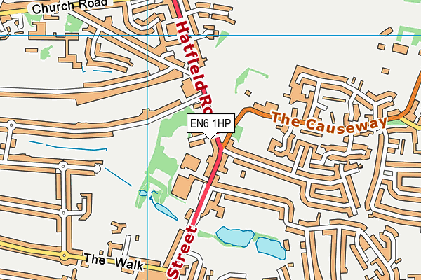 EN6 1HP map - OS VectorMap District (Ordnance Survey) EN6 1HP map - OS VectorMap District (Ordnance Survey)