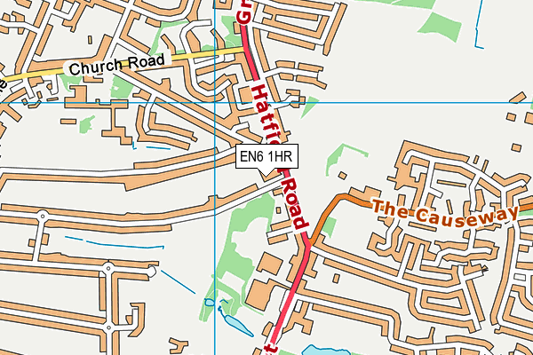 EN6 1HR map - OS VectorMap District (Ordnance Survey) EN6 1HR map - OS VectorMap District (Ordnance Survey)