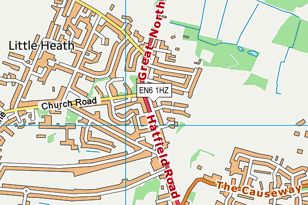 EN6 1HZ map - OS VectorMap District (Ordnance Survey) EN6 1HZ map - OS VectorMap District (Ordnance Survey)