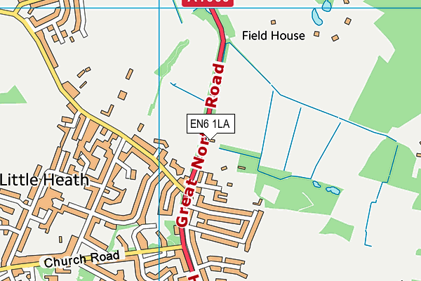 EN6 1LA map - OS VectorMap District (Ordnance Survey) EN6 1LA map - OS VectorMap District (Ordnance Survey)