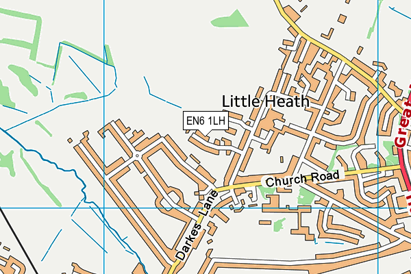 EN6 1LH map - OS VectorMap District (Ordnance Survey) EN6 1LH map - OS VectorMap District (Ordnance Survey)