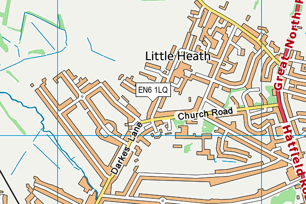 EN6 1LQ map - OS VectorMap District (Ordnance Survey) EN6 1LQ map - OS VectorMap District (Ordnance Survey)