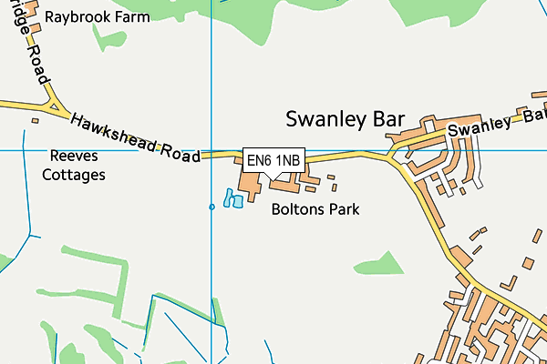 EN6 1NB map - OS VectorMap District (Ordnance Survey) EN6 1NB map - OS VectorMap District (Ordnance Survey)