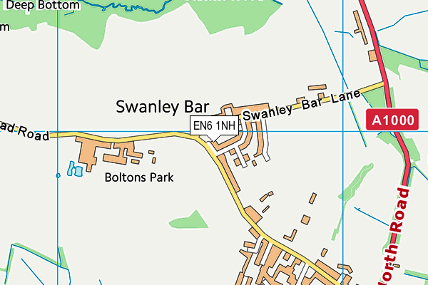EN6 1NH map - OS VectorMap District (Ordnance Survey) EN6 1NH map - OS VectorMap District (Ordnance Survey)