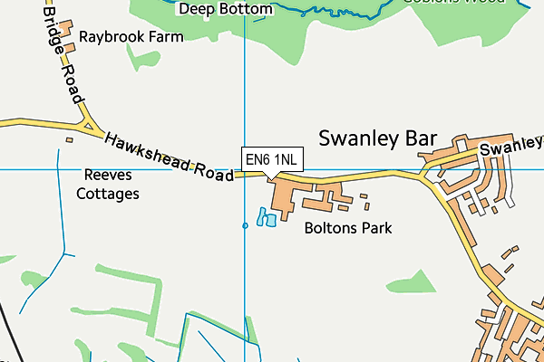 EN6 1NL map - OS VectorMap District (Ordnance Survey) EN6 1NL map - OS VectorMap District (Ordnance Survey)