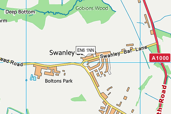 EN6 1NN map - OS VectorMap District (Ordnance Survey) EN6 1NN map - OS VectorMap District (Ordnance Survey)