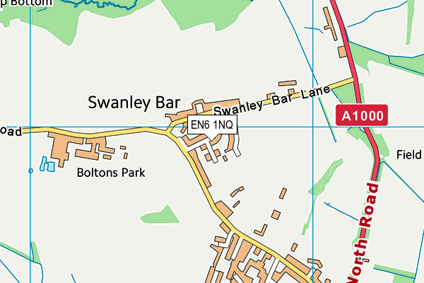 EN6 1NQ map - OS VectorMap District (Ordnance Survey) EN6 1NQ map - OS VectorMap District (Ordnance Survey)