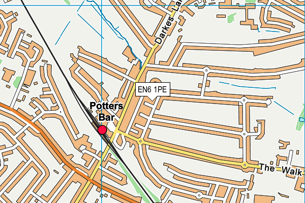 EN6 1PE map - OS VectorMap District (Ordnance Survey) EN6 1PE map - OS VectorMap District (Ordnance Survey)