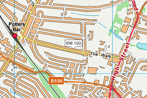EN6 1QG map - OS VectorMap District (Ordnance Survey) EN6 1QG map - OS VectorMap District (Ordnance Survey)