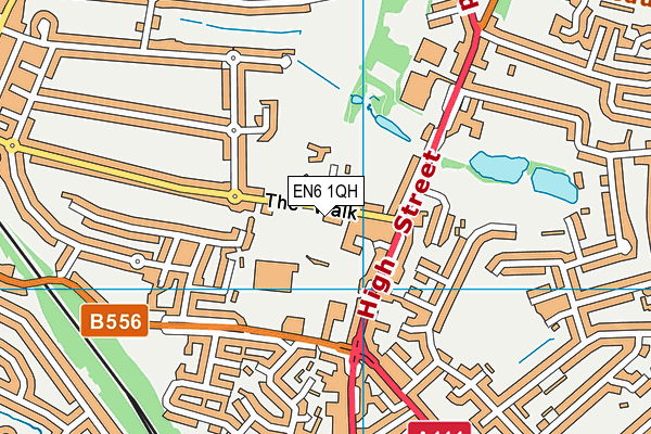 EN6 1QH map - OS VectorMap District (Ordnance Survey) EN6 1QH map - OS VectorMap District (Ordnance Survey)