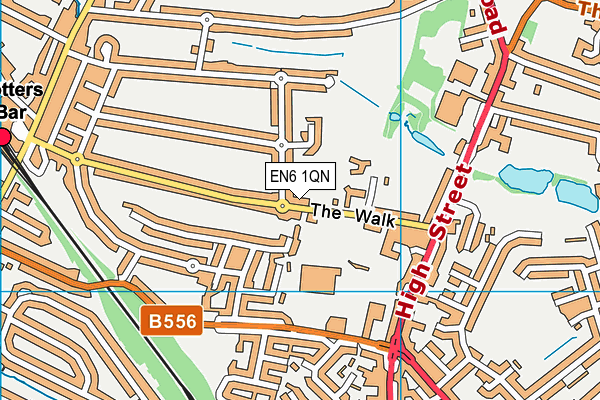 EN6 1QN map - OS VectorMap District (Ordnance Survey) EN6 1QN map - OS VectorMap District (Ordnance Survey)