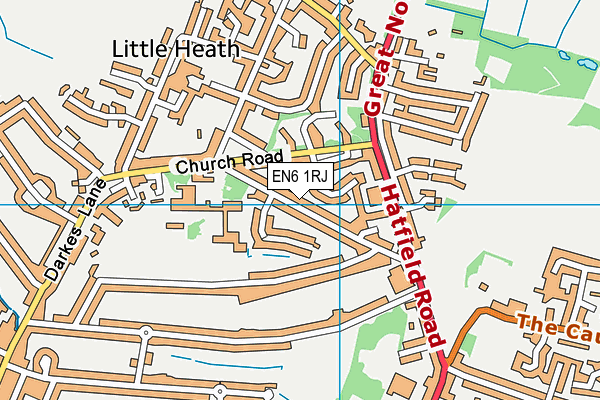 EN6 1RJ map - OS VectorMap District (Ordnance Survey) EN6 1RJ map - OS VectorMap District (Ordnance Survey)