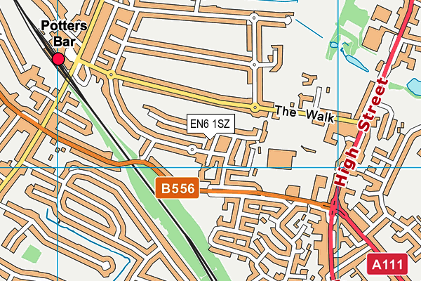 EN6 1SZ map - OS VectorMap District (Ordnance Survey) EN6 1SZ map - OS VectorMap District (Ordnance Survey)